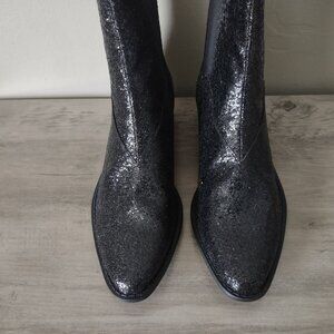 Katy Perry - Ziggy - black glitter western akle boots - NEW - size 9
